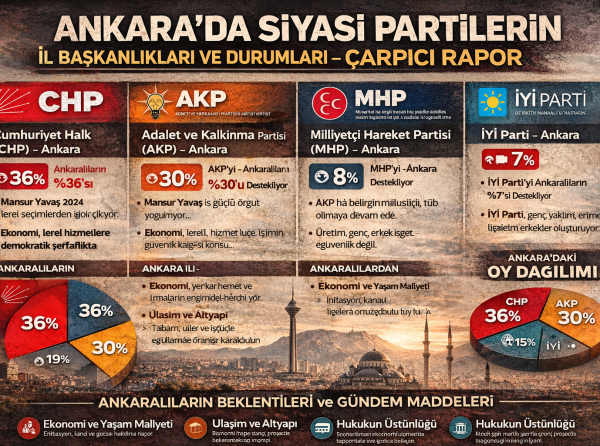 Ankara’da Siyasî Partiler – Güncel Durum (2025 Verileri)