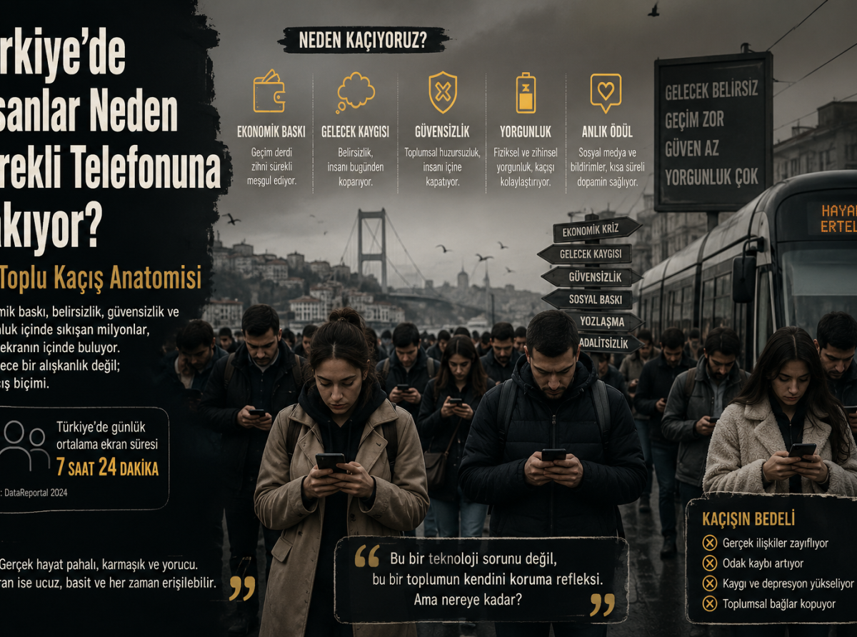 Türkiye’de İnsanlar Neden Sürekli Telefonuna Bakıyor? Bir Toplu Kaçış Anatomisi